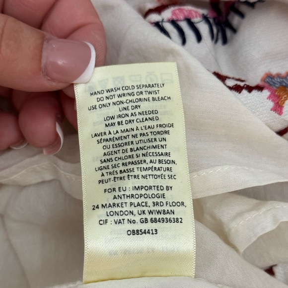 NEW Anthropologie Akemi & Kin Embroidered Southwestern Tribal Boho Dress Size 14 - Picture 16 of 16